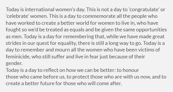 anahibert's tweet photo. #InternationalWomensDay https://t.co/X5RtiOLGsL