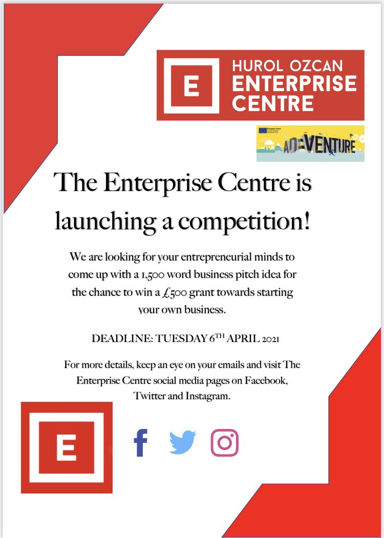 The Enterprise Centre competition has launched today, download your entry form here! yumpu.com/s/Dz3o9ktfSJp1… #LTU <a href="/LeedsTrinity/">Leeds Trinity University</a> @LeedsTrinitySU <a href="/LTUNewsroom/">Leeds Trinity News</a> <a href="/LTUBusinessNet/">LTU Business Network</a> @LTUmyFuture