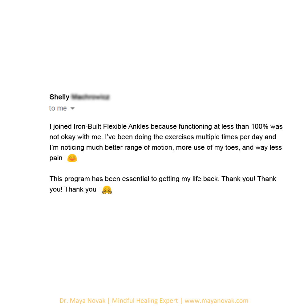 DrMayaNovak's tweet photo. What a joy it is to wake up to #gratitude notes 🥰 I launched IBFA four years ago and it's been helping clients all over the world ever since. 🙏

#success #injuryrecovery #anklepain #brokenankle https://t.co/KoZKAA3b26