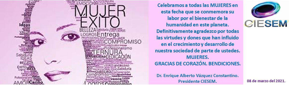enriquevazquezc's tweet photo. #FelizDiaDeLaMujer Gracias a todas las #MUJERES que con su grandeza permiten a esta humanidad continuar avanzando en tener la #Conciencia de la #SabiduríaDelCorazón. Bendiciones siempre. #DrEnriqueAlbertoVázquezConstantino #CIESEM #ServirConAmor https://t.co/3hUGSgjjTi