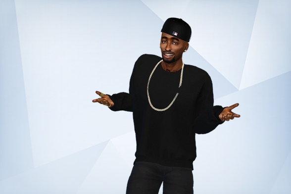 SimGod121's tweet image. I just shared the Tupac Shakur Household on #TheSims4 Gallery! #blacksimmer #ebonix #sims4