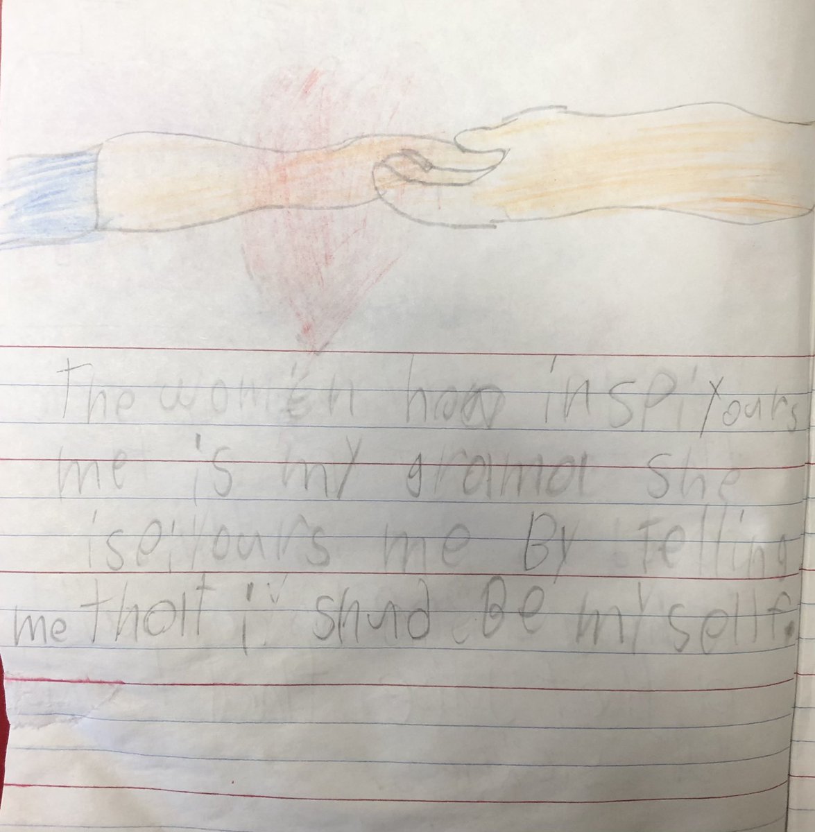 Gr. 2 Ss’ journal entries describing women in their lives who inspire them.  #InternationalWomensDay <a href="/JpsTdsb/">West Rouge JPS TDSB</a> <a href="/LC3_TDSB/">TDSB LC3</a> <a href="/murphytdsb/">m_murphyTDSB</a>