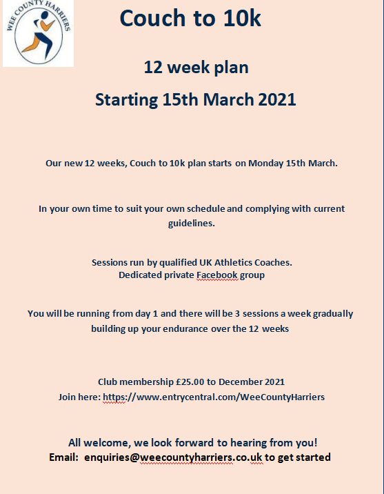 ActiveClacks (@activeclacks) on Twitter photo STAY ACTIVE THIS MARCH
Our local running club <a href="/WeeCountyHarr/">Wee County Harriers</a> have this brilliant 'Couch to 5k' programme starting on the 15th March.
See below on how to get involved
<a href="/Dollar_CDT/">Dollar CDT</a>
<a href="/DollarCouncil/">Dollar Community Council</a> <a href="/DollarHC/">Dollar Health Centre</a> @Tilly_PC <a href="/RedwellParent/">Redwell PS Parent Council</a> <a href="/SerfsSt/">StSerfsELC</a> <a href="/AlloaEASN/">EASN Alloa Academy</a> <a href="/AtLochies/">Parents at Lochies School (PALS)</a> STAY ACTIVE THIS MARCH
Our local running club <a href="/WeeCountyHarr/">Wee County Harriers</a> have this brilliant 'Couch to 5k' programme starting on the 15th March.
See below on how to get involved
<a href="/Dollar_CDT/">Dollar CDT</a>
<a href="/DollarCouncil/">Dollar Community Council</a> <a href="/DollarHC/">Dollar Health Centre</a> @Tilly_PC <a href="/RedwellParent/">Redwell PS Parent Council</a> <a href="/SerfsSt/">StSerfsELC</a> <a href="/AlloaEASN/">EASN Alloa Academy</a> <a href="/AtLochies/">Parents at Lochies School (PALS)</a>