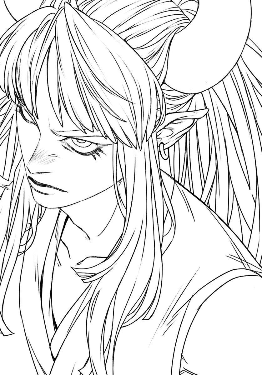 lineart is relaxing! sometimes. #faceyourlineart