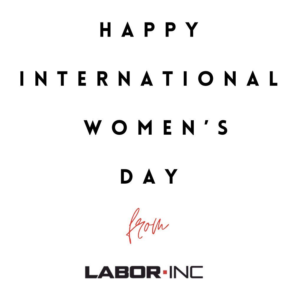 Wishing you all a very happy International Women’s Day 2021! 

#InternationalWomensDay2021 #HappyIWD #LaborInc #YourCanadaWideInstallationPartner