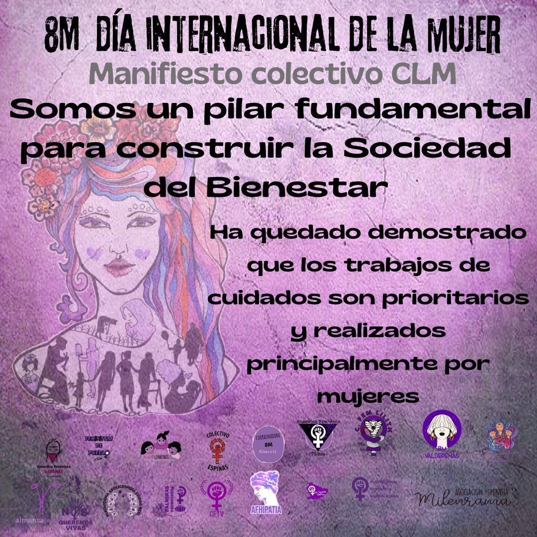Alcazar7N's tweet photo. ‼️ Brecha salarial
‼️ Techos de cristal
‼️ Trabajos de cuidados mal remunerados

Por si aún no ha quedado claro, tenemos muchas razones para no quedarnos calladas este #8M

#8MCLM #8MCLMEnMovimiento https://t.co/E1uRLvhmdM