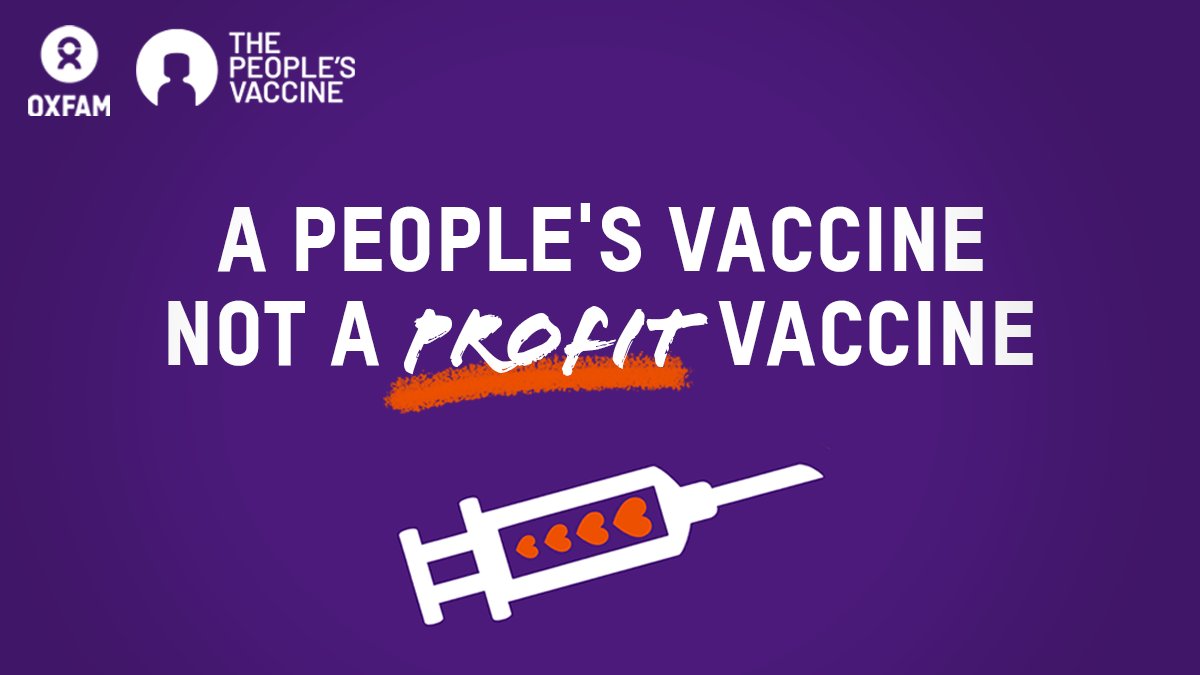 oxfamcampaigns's tweet photo. Our best hope to put a stop to the #COVID19 pandemic is a vaccine that is free, fair, and available to all. 

It must be a #PeoplesVaccine, not a profit vaccine. 💉 https://t.co/dipzJ7AFKt