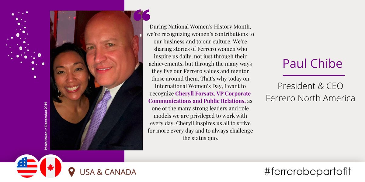 Loved by Generations. Crafted by You.
#FerreroBePartOfIt #IWD2021 #InternationalWomensDay2021