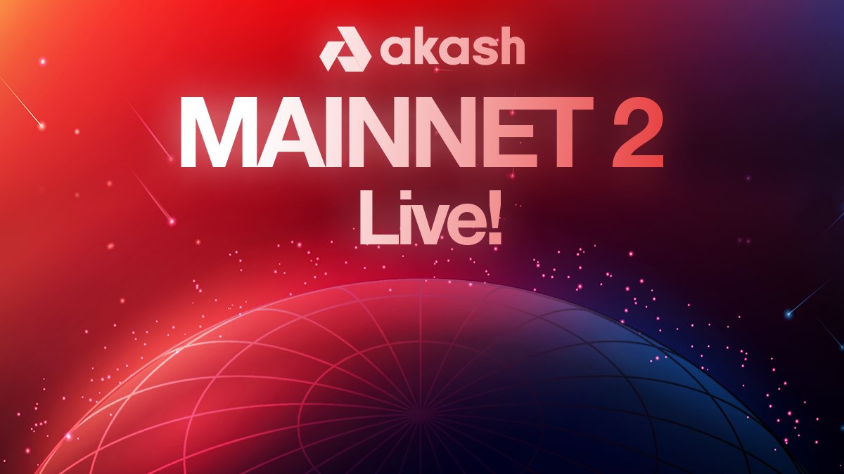 We’re thrilled to announce the launch of #AkashMAINNET2, the 🌏's first decentralized #opensource cloud.

For the 1st time developers can break free from the limits of centralized cloud providers, and deploy faster, more efficiently, and at lower cost. 

bit.ly/2PzgVwN
