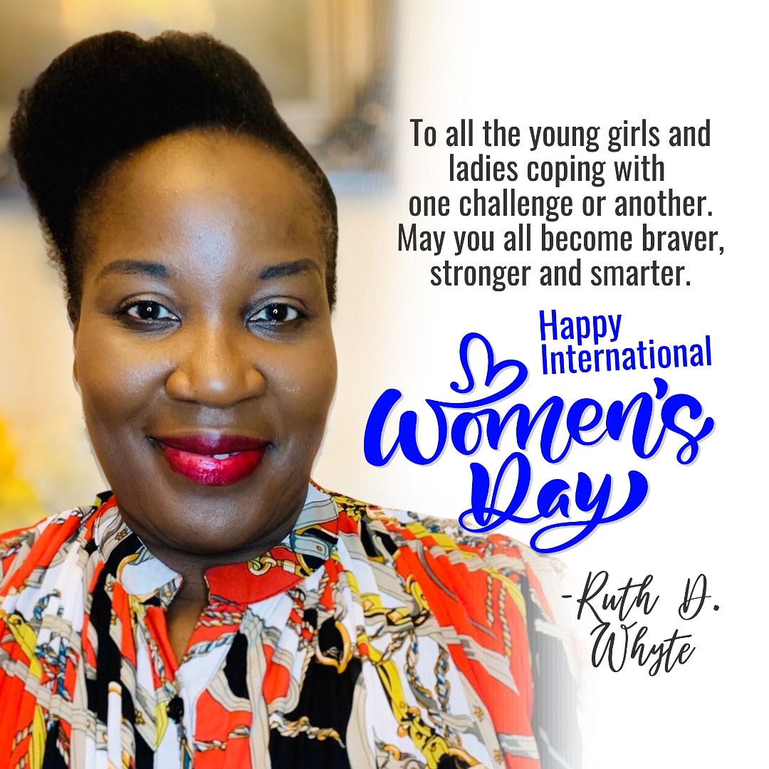 RuthDWhyte's tweet photo. To all the young girls and ladies coping with one challenge or another, may you all become BRAVER,STRONGER and SMARTER.

I'm #RuthDWhyte wishing you a Happy International Women's Day .
#iwd2021 #choosetochallenge #specialneedseducation #specialneeds https://t.co/1HewcLd0fK