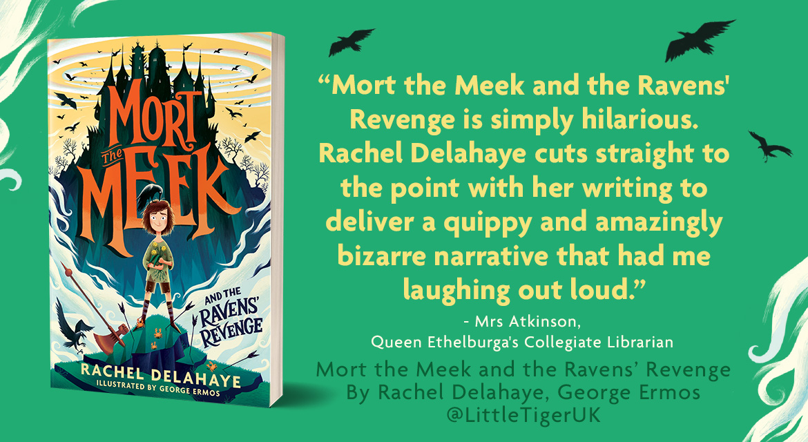 The first in a wickedly funny new series by @RachelDelahaye, illustrated by @georgermos, about an aspiring pacifist in a brutal kingdom! When he’s appointed royal executioner, can Mort keep his head & outwit the queen? littletiger.co.uk/product/mort-t…