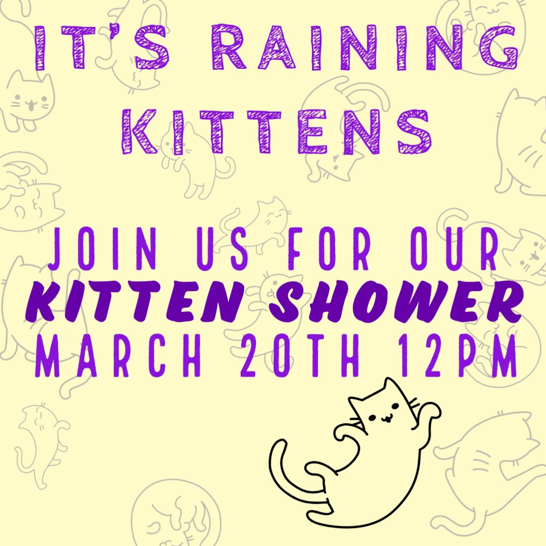 HumaneSocCharCo's tweet photo. JOIN US FOR OUR 2021 KITTEN SHOWER:
https://t.co/uaPC2j79jn https://t.co/vnMrGBNSMI