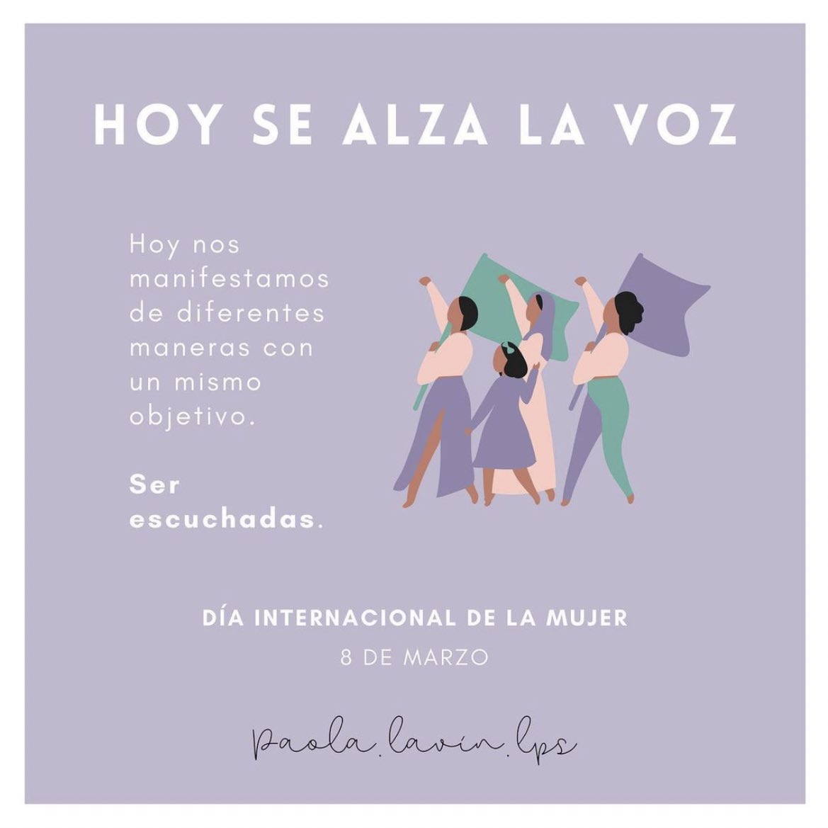 superholly's tweet photo. Hoy no se celebra.
Hoy se lucha, se conmemora, se alza la voz, se aprende, se desmitifica, se actúa.
#8m https://t.co/nyDbl69Nz4