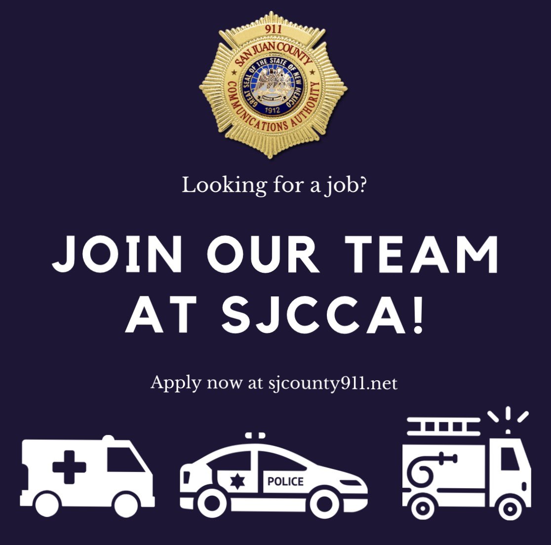 Tag someone who you think would make a great Public Safety Dispatcher. We would love to meet them! 
Apply now at SJCounty911.net