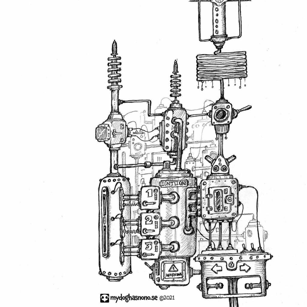 _mydoghasnonose's tweet photo. Unlikely Machinery : I was back in the Boiler Room on Sunday evening...
.
.
.
#illustration #art #drawing #doodle #sketch #cartoon #pencil #scribble #unlikelymachinery #pipework #plumbing #metalwork #piping #connection #connectivity #complexity #machinery #boilerroom #comple… https://t.co/inDkRW8Gef