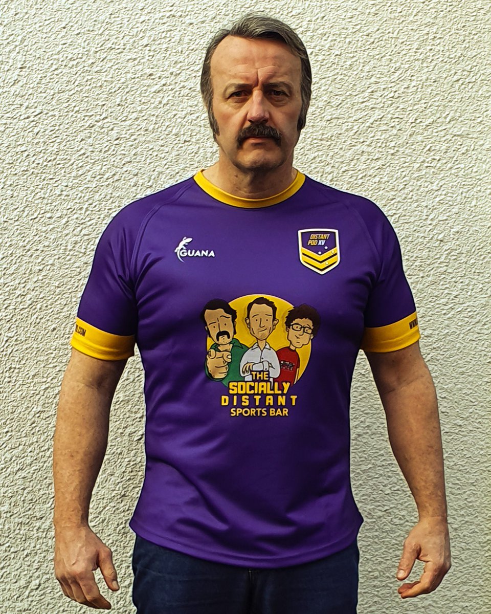 Team: <a href="/distantpod/">The Socially Distant Sports Bar</a> 
Artwork: <a href="/DoodleMooseIRL/">DoodleMoose Designs</a> 
Model: The Barry Bombshell @MikeBubbins 
Kit Supplier: Iguana Apparel - The Welsh Sportswear brand. Set the tone.

Design is like rugby, best played simple.