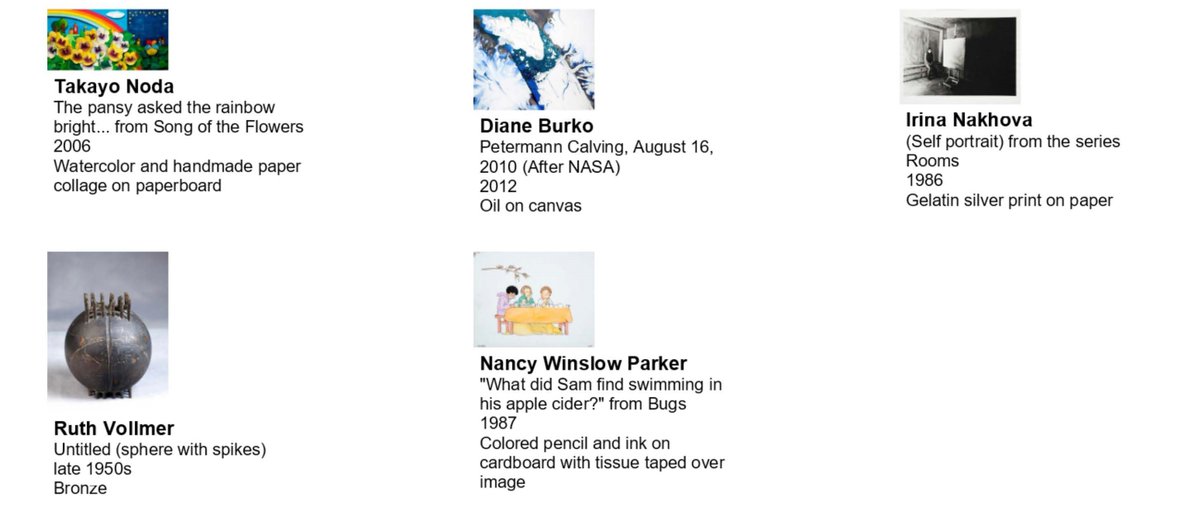 zimmerlimuseum's tweet photo. What do these #5WomenArtists have in common? Solo shows at the Zimmerli in recent years!
Takayo Noda
Irina Nakhova
Diane Burko
Ruth Vollmer
Nancy Winslow Parker
https://t.co/UmZ1lBmMAK
Create your own Favorites in #eMuseum & share!
#InternationalWomensDay #WomensHistoryMonth https://t.co/nQez4bn1a0