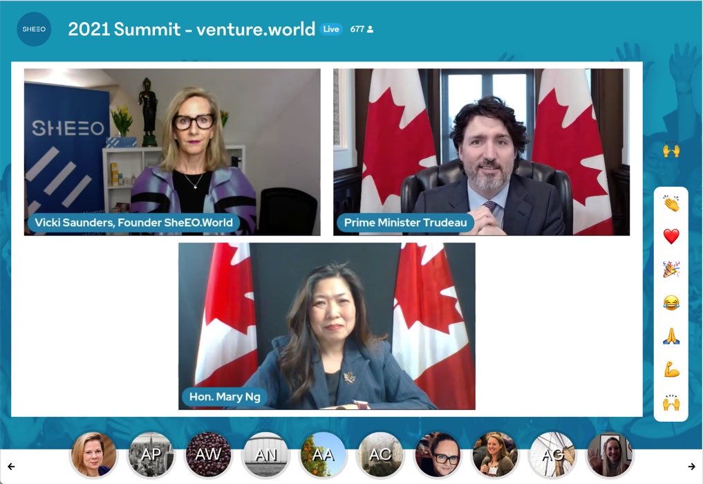 alisonmacintyre's tweet photo. ⁦@sheeo_world⁩ #IWD ⁦@JustinTrudeau⁩ at Venture World summit today - “the system was built wrong way”. 
Time for systems transformation, no more tinkering at the edges of the old ways and thinking that’s enough. https://t.co/yFRLYoBgfr