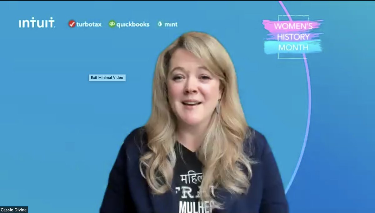 kelsiemedel's tweet image. An amazing keynote by @divinecassie to kickoff #iwd2021 at @Intuit! &quot;It&apos;s not that there&apos;s not hard work being done, but it&apos;s being seen differently... It&apos;s often not the absence of hard work, it&apos;s that it&apos;s invisible, especially for underrepresented women.&quot; Let&apos;s change this!!