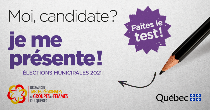 MAMHqc's tweet photo. Avez-vous ce qu’il faut pour vous lancer en politique municipale? Faites ce test conçu par le Réseau des tables régionales de groupes de femmes du QC. Peut-être que, vous aussi, vous direz «#JeMePrésente aux #ÉlectionsMunicipales2021!»