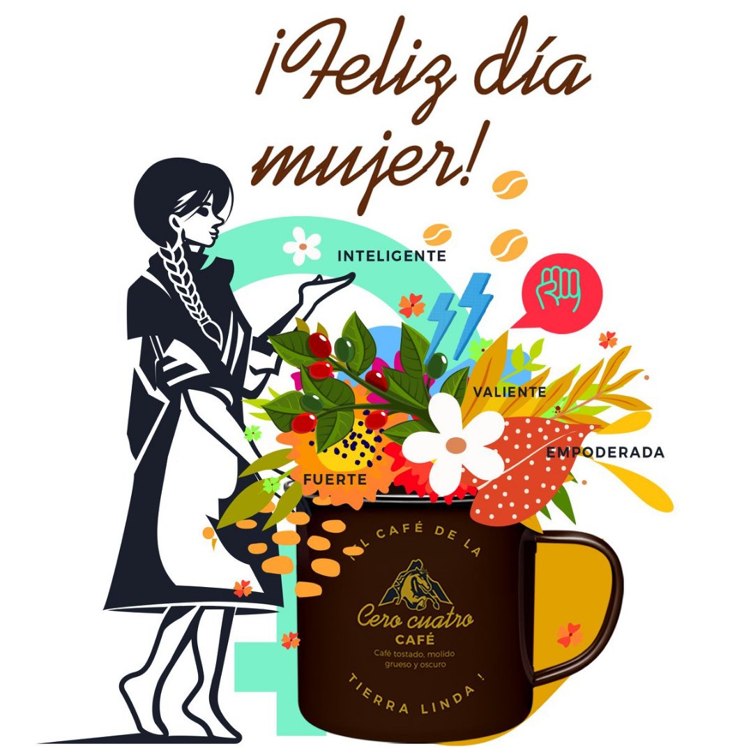 cerocuatrocafe's tweet photo. ¡Hoy es el Día Internacional de la Mujer! Cero Cuatro Café celebra las luchas y las voces de las mujeres que día a día son protagonistas de la construcción y mejora de la sociedad...gracias a nuestras seguidoras, colaboradoras y clientes! #8M2021 #DiaInternacionalDeLaMujer https://t.co/CBZ4CM06CW
