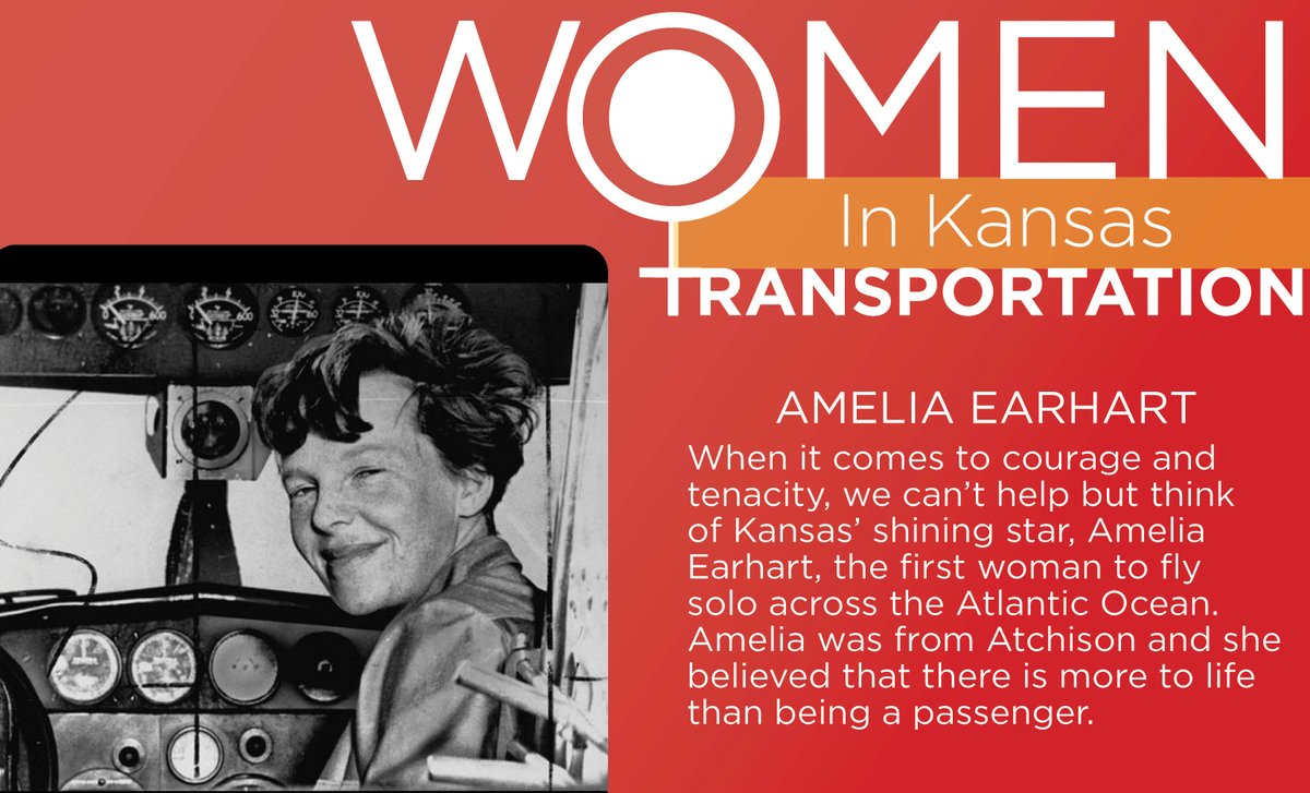 When it comes to courage and tenacity, we can’t help but think of Kansas’ shining star, Amelia Earhart, the first woman to fly solo across the Atlantic Ocean. Amelia was from Atchison and she believed that there is more to life than being a passenger. #WomensHistoryMonth