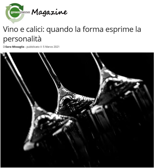 missaglia_sara's tweet photo. Il calice fa la differenza in degustazione: design, estetica, stile e valorizzazione del vino: il mio ultimo articolo per @GreenPlanner.
.
Link: https://t.co/l514MQOLYA
.
#greeninvigna #greenplanner #calici #cristallo #formaèsostanza #wineoneway #WoW https://t.co/1tUgtjPTDQ