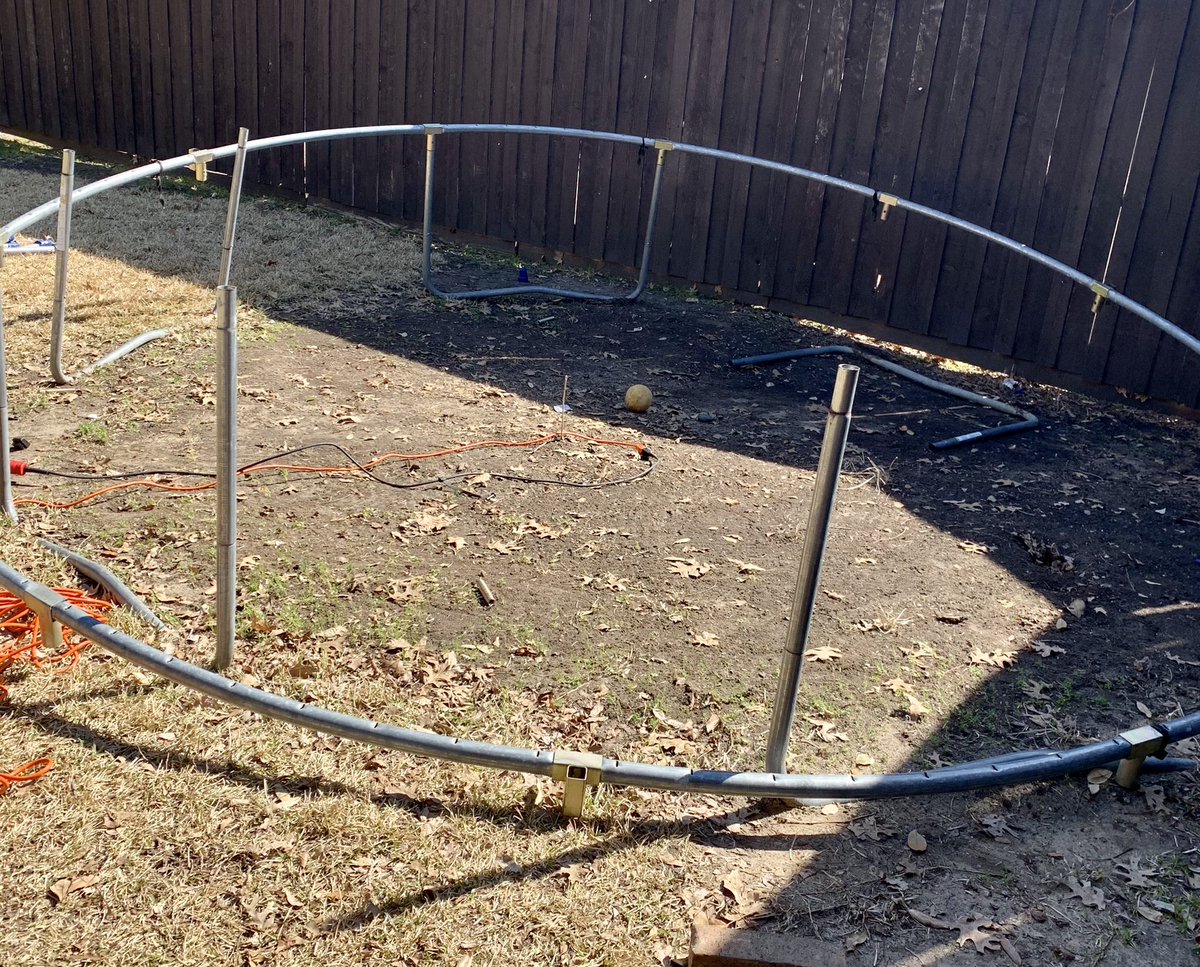 Theresa_A_Kane's tweet photo. Cuz when you’re a coaches wife you use power tools(thanks dad) and get stuff done...#trampolinetakedown #joysofmoving #almosthome https://t.co/fLHzn9azk2