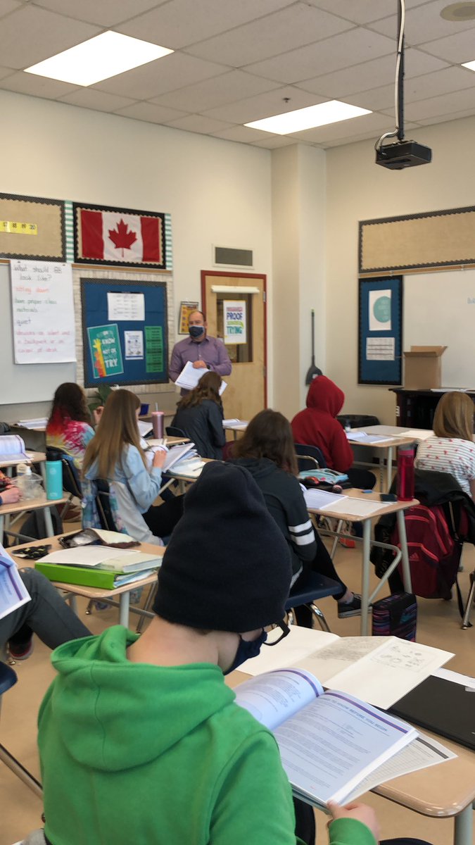 Thanks to Mr. Gau from <a href="/CamroseCCHS/">ÉCCHS</a> for coming today to help explain about high school programming for our Gr. 8 students. #BRSD