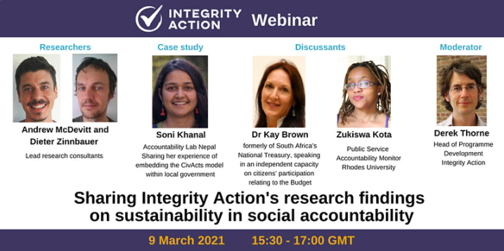 AccountLab's tweet photo. Join us for a webinar on encouraging #citizen #feedback on service delivery and holding #powerholders to account on March 9 by @Act4Integrity, featuring AL Nepal’s Program & Learning Manager @soni_wanderer, @dfthorne1 and @ZukiswaKota - https://t.co/FXsp7k3KSY https://t.co/bzTnA3DR9k
