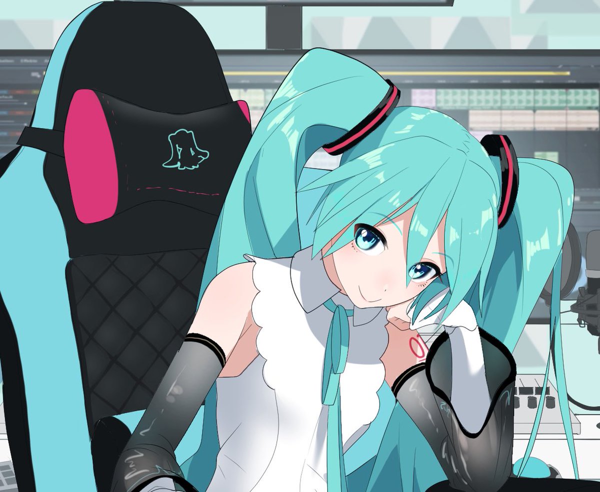 初音ミク 「#ミクの日 #ミクの日2021 
「次はどんな曲?」 」|みしづかのイラスト