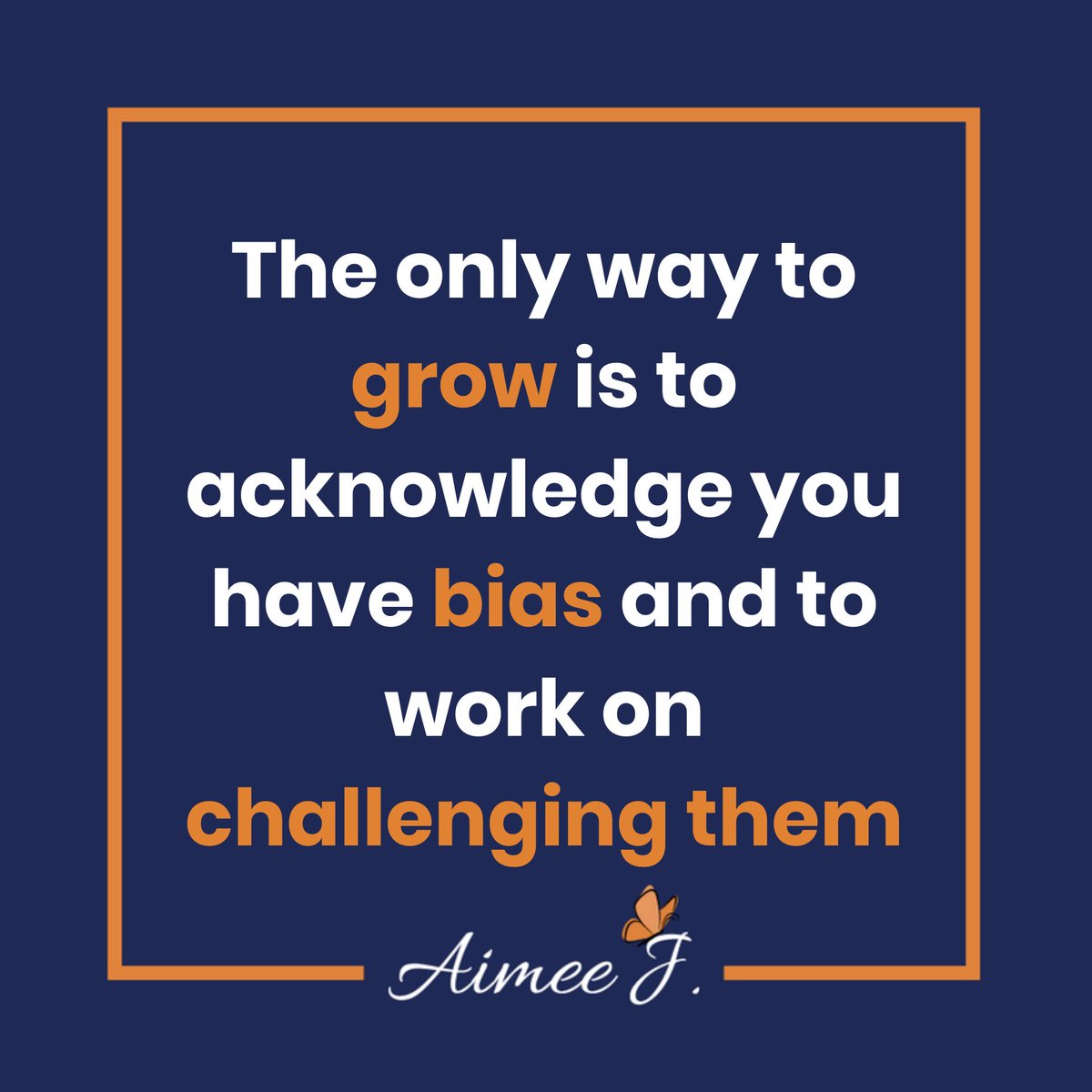 Can you think of any biases that you may have? This isn't an easy process but it is possible! Growth comes from within and when we consistently challenge ourselves we will see the fruits of our labour begin to grow. #MondayThoughts #ChallengeYourBias