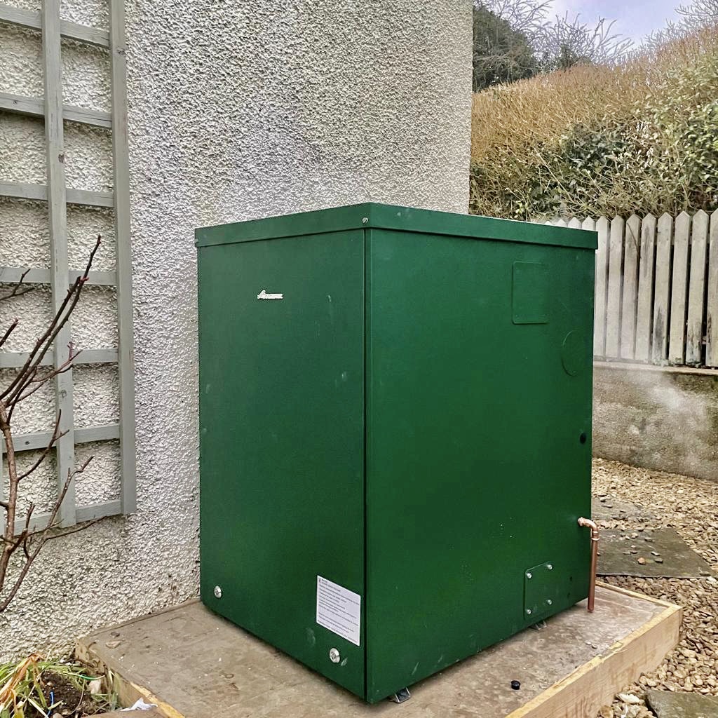 External Boiler. 

Call Andy on 01792 885 405 / 07779289083 for details.