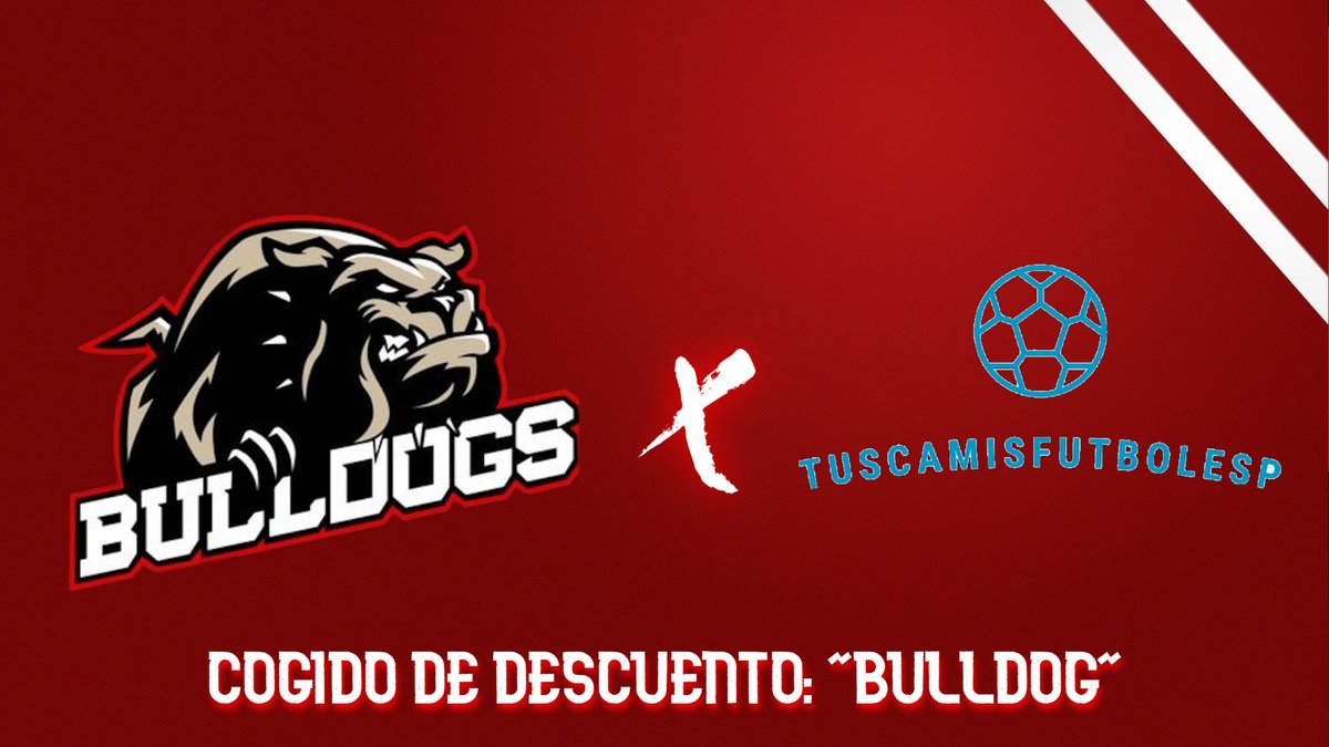 LegendsBulldog's tweet photo. ⚠️I Estamos muy contentos de poderos anunciar el primer patrocinador oficial del club. Ellos son @Tuscamisfutbol1 . Si quieres la camiseta de tu club favorito de buena calidad y a muy buen precio, no dudes en contactar con ellos a través de MD📲

Código de descuento: "bulldog" https://t.co/BQYQMngsOo