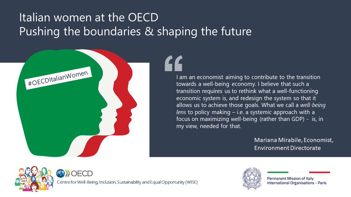 Happy to join #OECDItalianWomen in sharing the work we’re doing at the #OECD – and that we could further expand - to transition towards better systems for better lives

<a href="/OECD/">OECD ➡️ Better Policies for Better Lives</a> <a href="/ItalyatOECD_ESA/">Italy at OECD-ESA</a>

#IWD2021 #sustainability #environment #wellbeingeconomy
