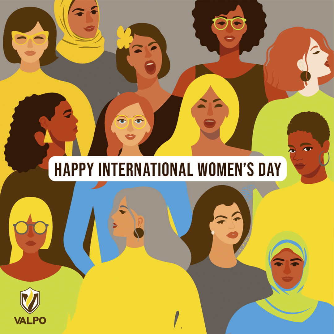 ValpoU's tweet photo. Happy International Women's Day to all the Valpo women who contribute to making our community incredible! #IWD2021 #ValpoFamily https://t.co/j4pqfYxxsC