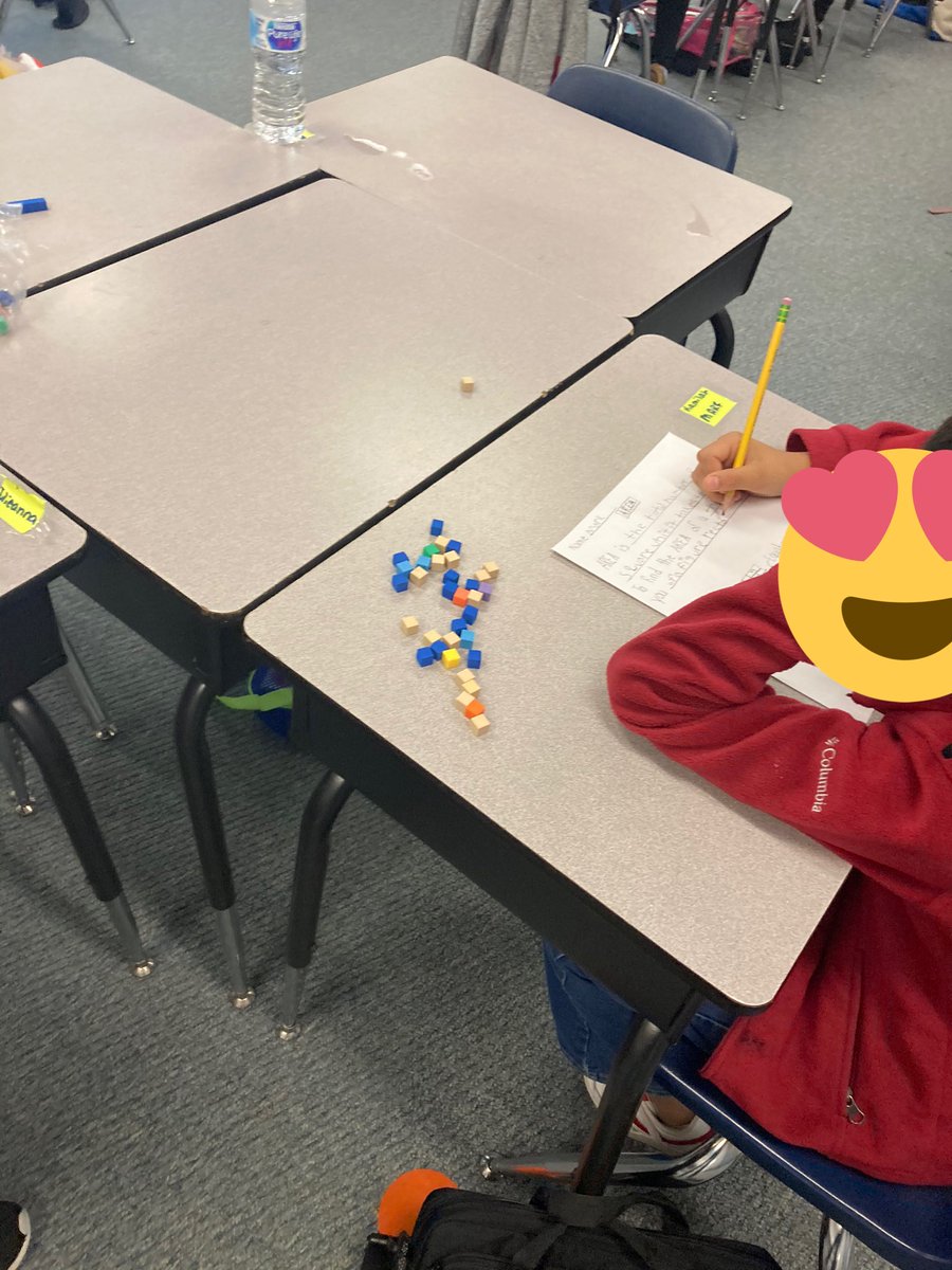 Exploring area with centimeter cubes! #pisdmathchat #genoaowls