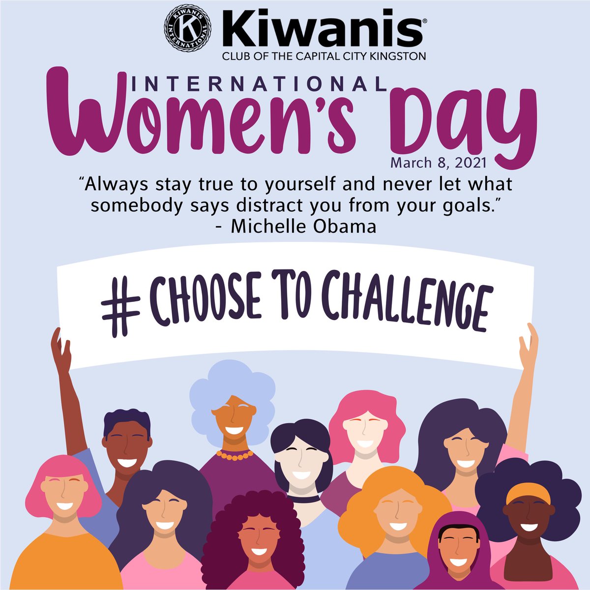 KiwanisKCCCK's tweet photo. Happy International Women's Day 2021!!

Today we encourage you to share how the women in your life have inspired you. 

#InternationalWomensDay2021 #IWD #CelebrateWomen #Kiwanis #CapitalCity https://t.co/Rj2OT6DWuK