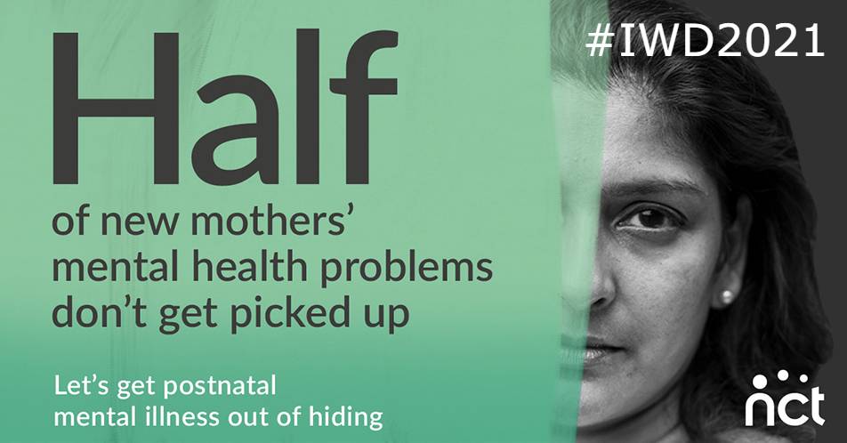 This #IWD2021, we’re pledging to revisit our #HiddenHalf campaign. We will ensure funding &amp; changes promised in 2020, to enable new mums to discuss their physical &amp; mental health at the 6-week postnatal GP check, are happening. Thank you to our supporters who #ChooseToChallenge