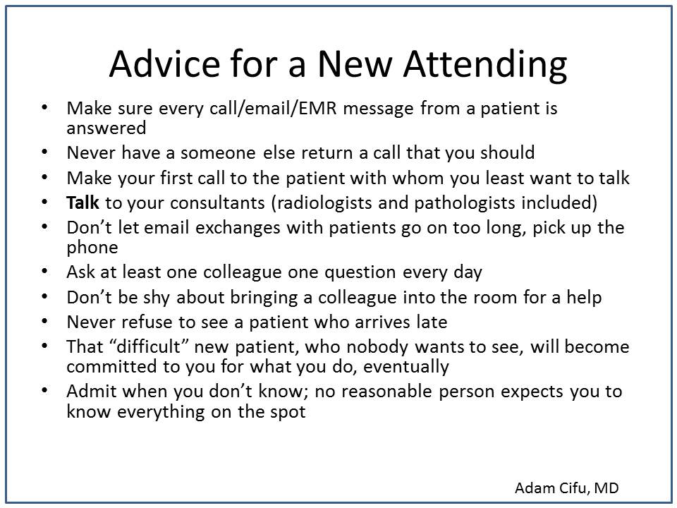 ...and every now and then you need to change your advice slides because you realize there is advice you wish someone had given you.