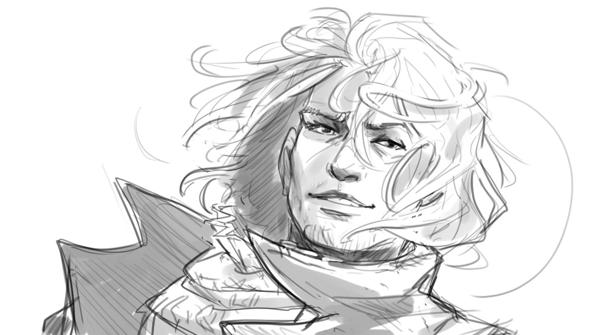 bizzaroren's tweet photo. Oh #XVrewind ? the first thing I drew of XV was of course... trying to figure out Ardyn's face 😂 I'm very late to picking up the game, this was last september https://t.co/dftlUgDR2U