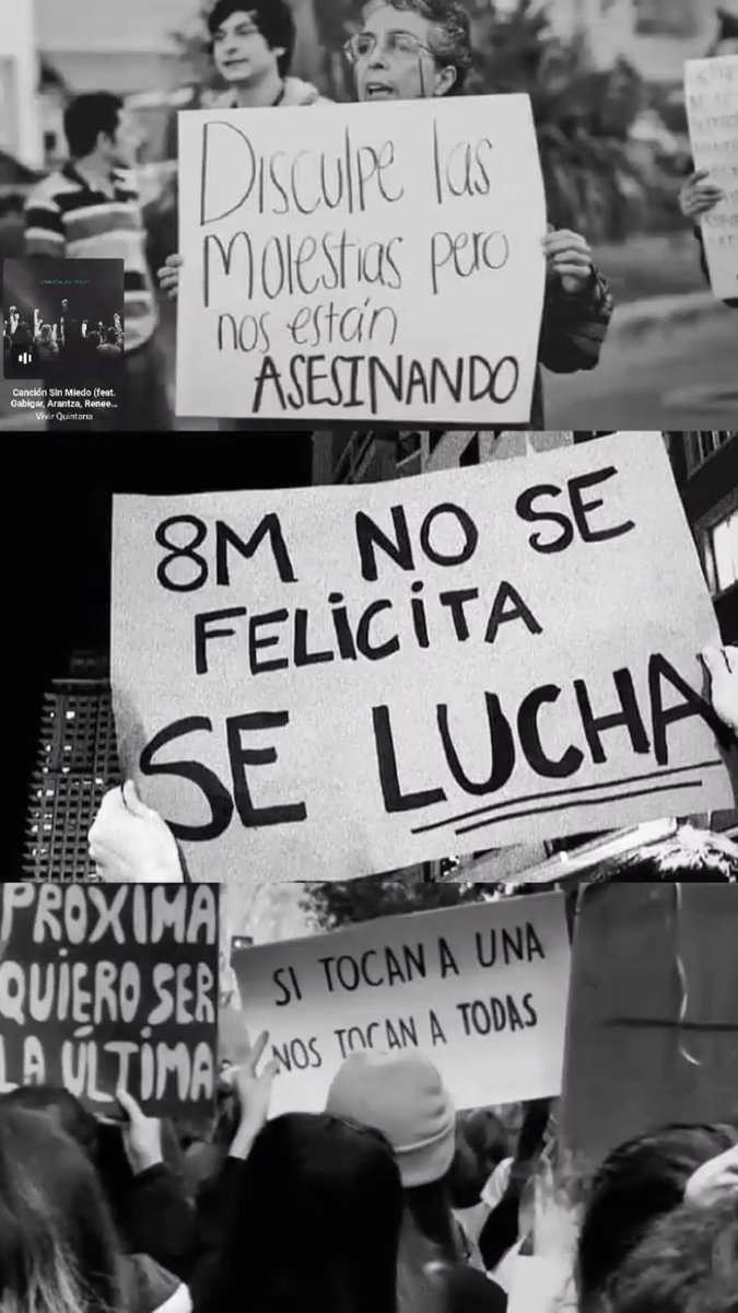 Te cansas de oírlo? NOSOTRAS DE VIVIRLO 💜 #8M #nadienoscalla #NiUnaMenos