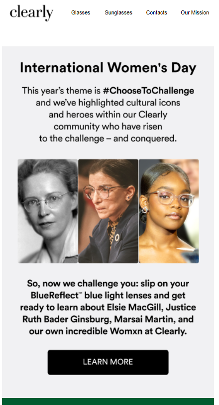 NadjaCada's tweet photo. Let's celebrate #InternationalWomensDay with some emails that came across my inbox! 

Donations, historical figures, save on shipping, and product features! @callitspring @ClearlyWorld @elfcosmetics @laVieenRose 

#emailmarketing #emailgeeks https://t.co/zOShmDITc0