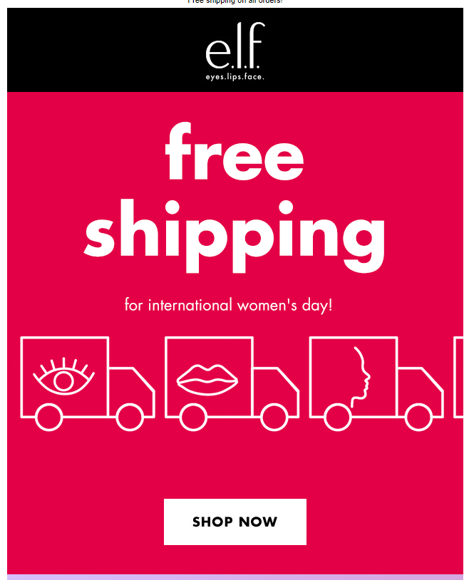 NadjaCada's tweet photo. Let's celebrate #InternationalWomensDay with some emails that came across my inbox! 

Donations, historical figures, save on shipping, and product features! @callitspring @ClearlyWorld @elfcosmetics @laVieenRose 

#emailmarketing #emailgeeks https://t.co/zOShmDITc0