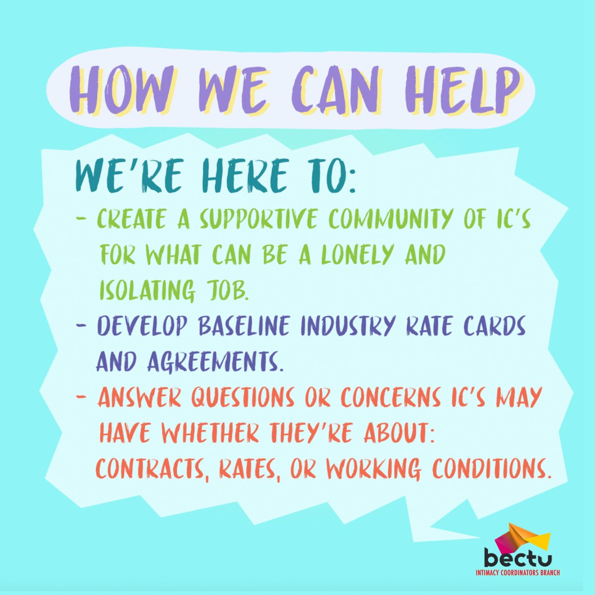 BECTU Intimacy Coordinators tweet media