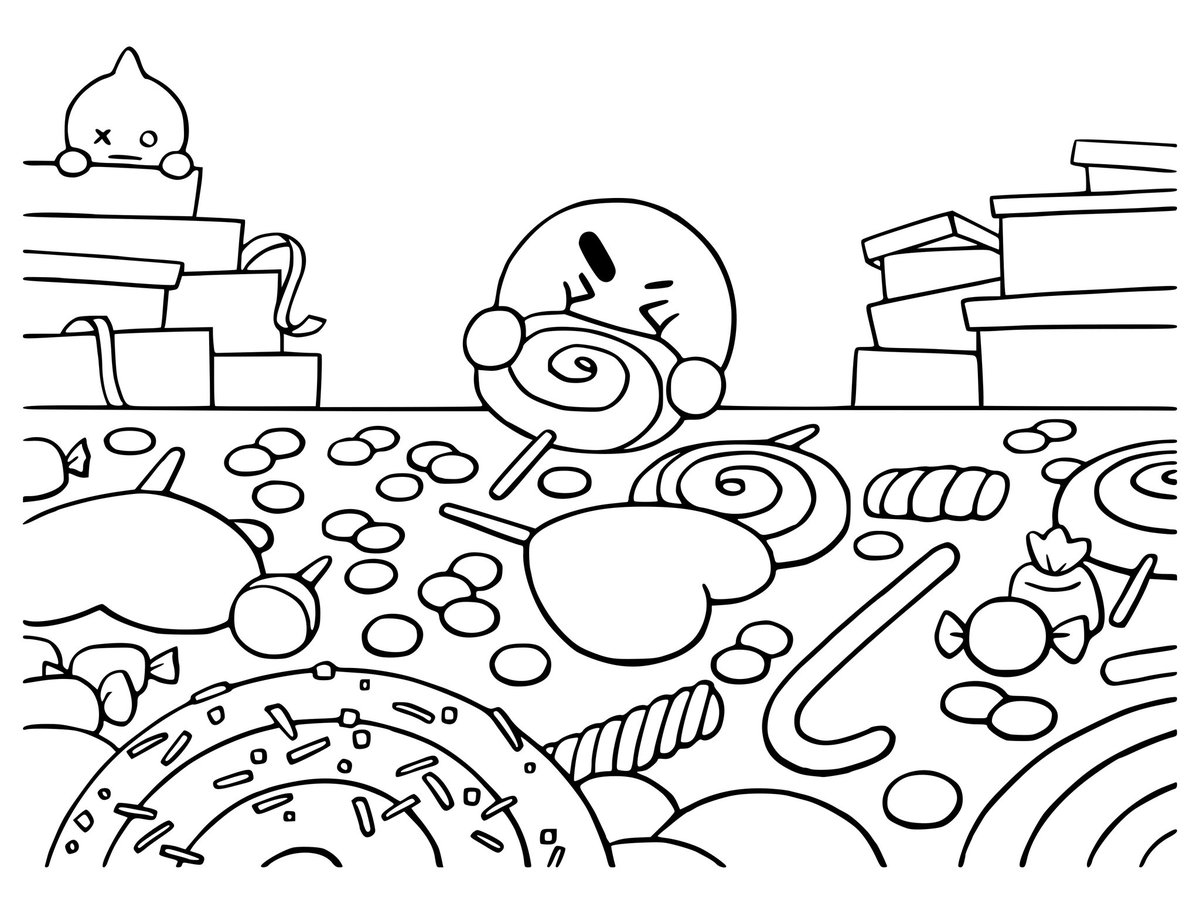 77 Bt21 Coloring Pages Shooky  HD