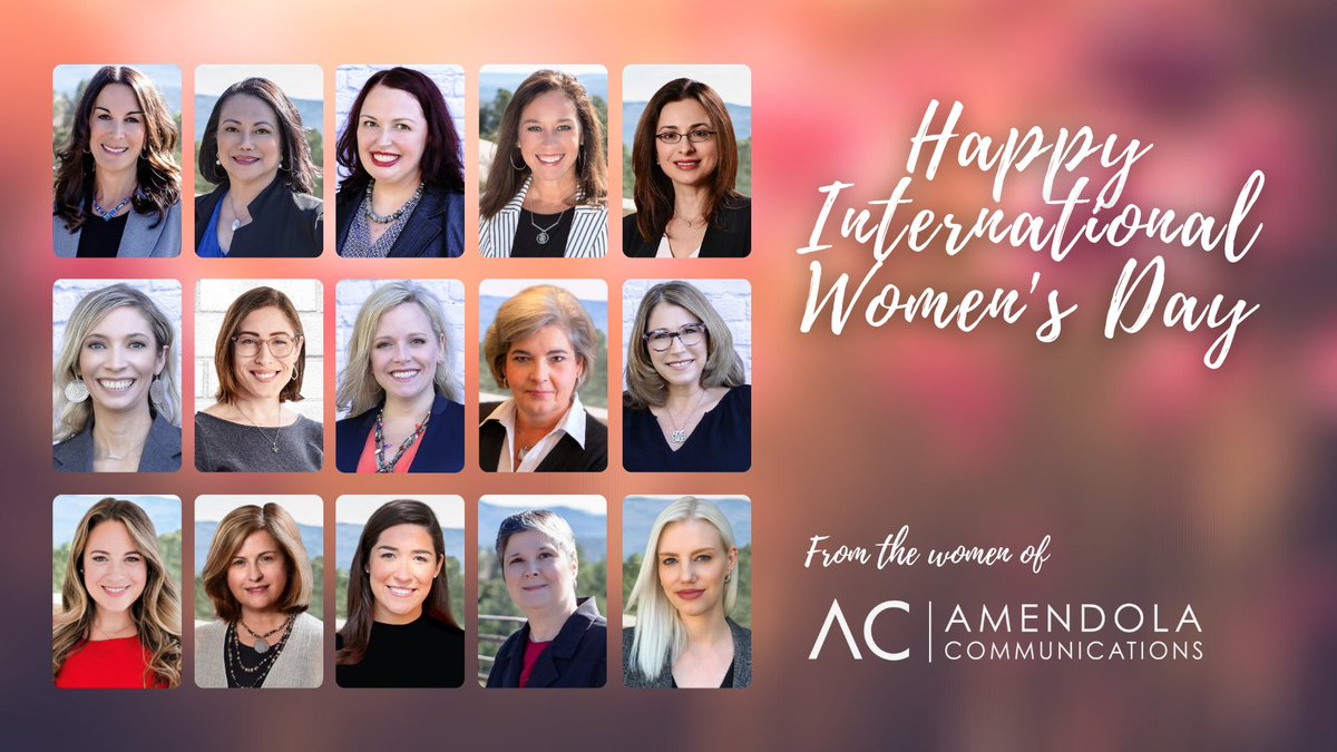 Today we celebrate the strong collection of women who power Amendola Communications! #InternationalWomensDay2021 #WomenSupportingWomen #WomenInPR #PR #Marketing