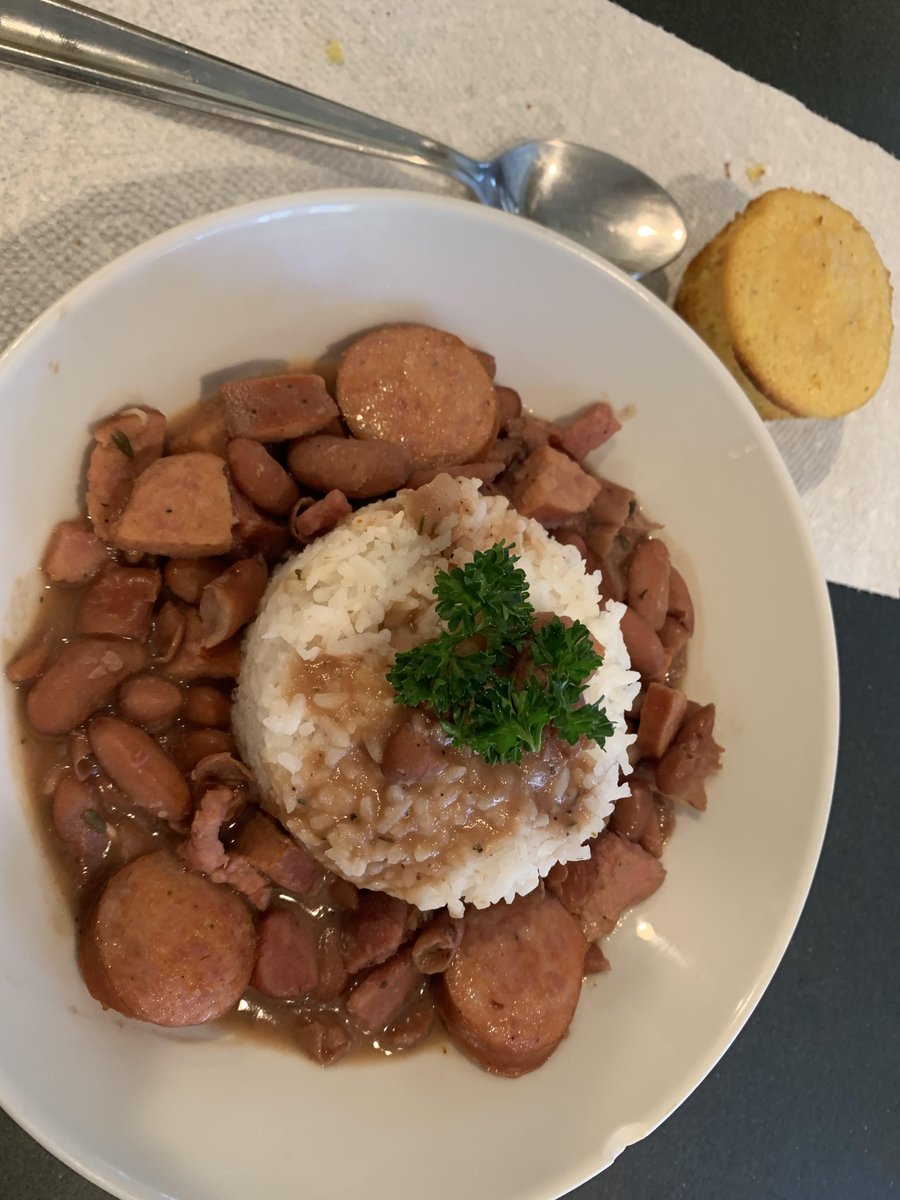 Shout out to #CulinaryArts student Londyn who studied BIPOC Culinary Influencer #LeahChase for her #BlackHistoryMonth project and then recreated Ms. Chase's #RedBeansandRice Plating is on point!
