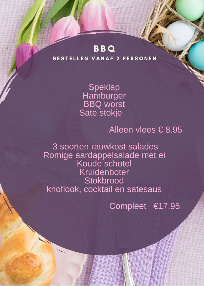 Daar is hij dan, onze Paasfolder!

Bestel makkelijk via een dm, app of bel ons op 06-22668582