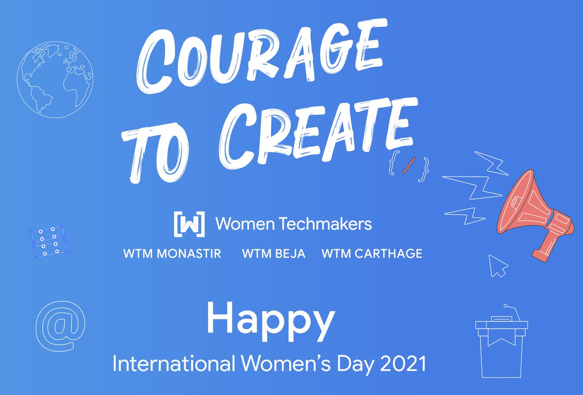 🥳Happy International women's day 🥰 This edition of IWD 2021 were amazing with all meaningful words of diversity, joy and learning and organized by <a href="/CarthageWtm/">WTM Carthage</a> <a href="/WTMBeja/">Women Techmakers Beja #DareToBe</a> and WTM Monastir . Thanks  also to all our speakers for sharing your passion with our community. 😍